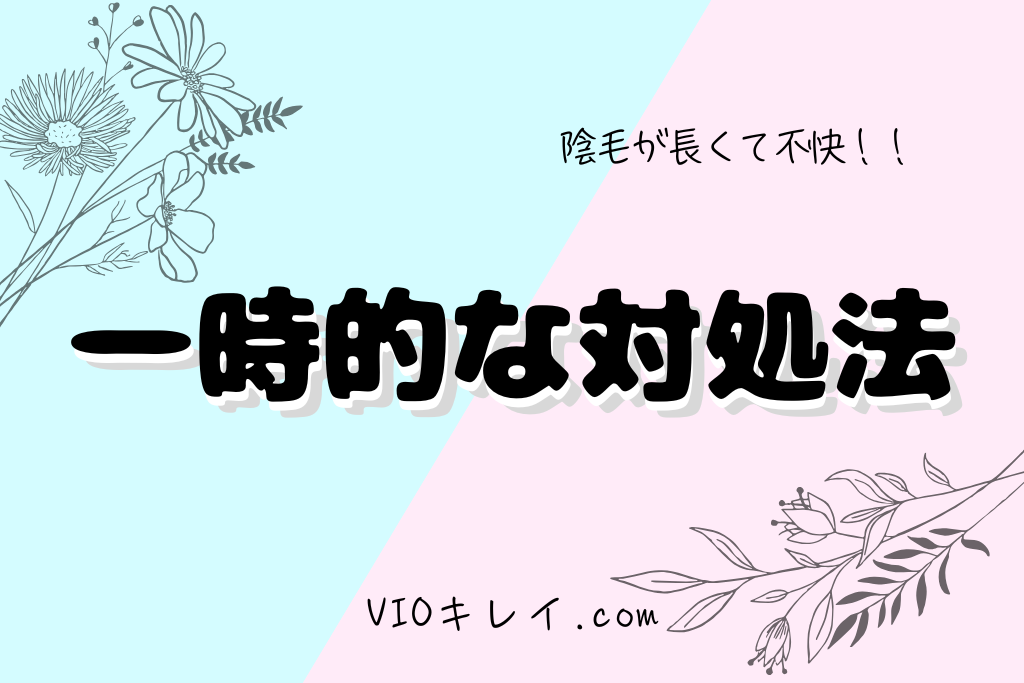 陰毛が長くなった際の一時的な対処法